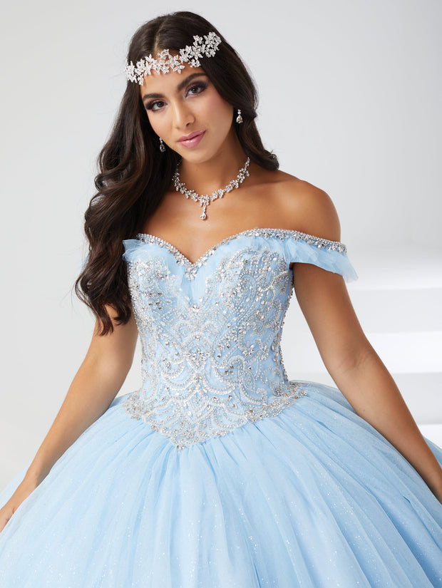 Beaded Off Shoulder Quinceanera Dress by Fiesta Gowns 56460