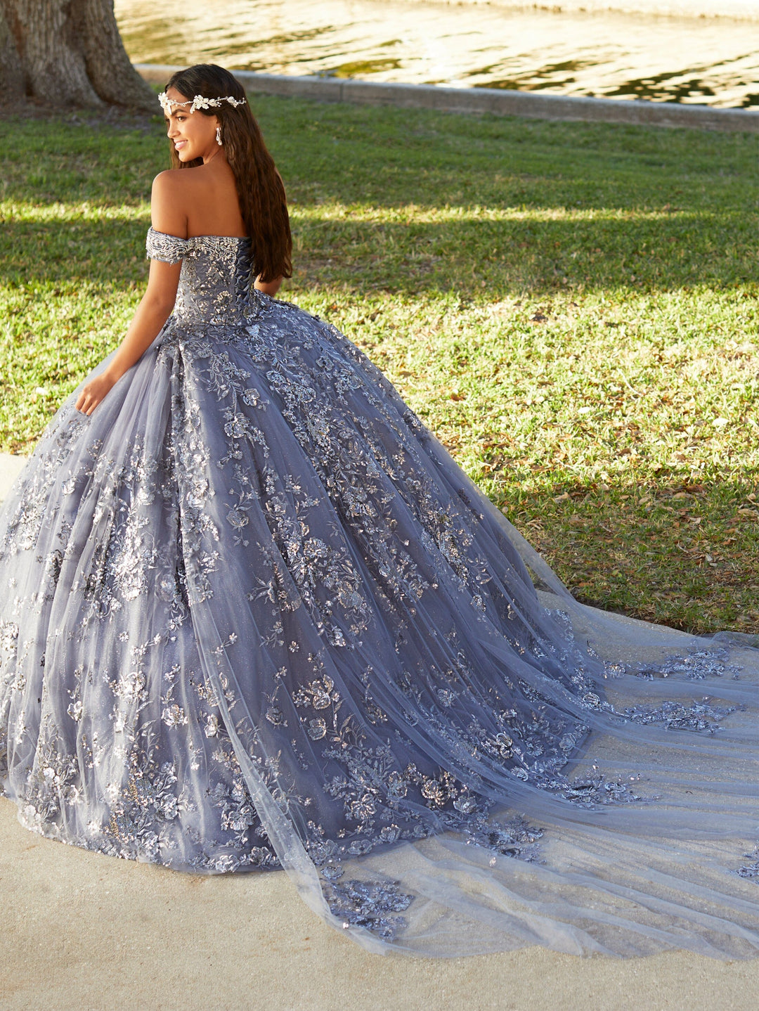 Beaded Off Shoulder Quinceanera Dress by Fiesta Gowns 56479