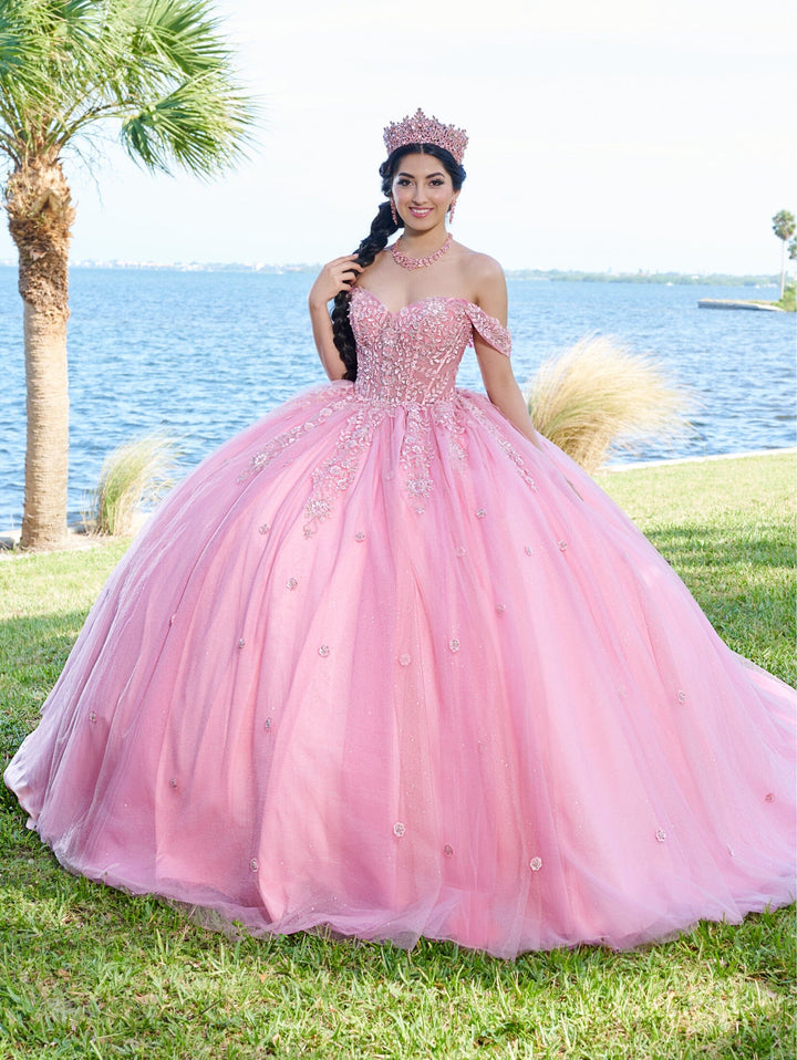 Beaded Off Shoulder Quinceanera Dress by Fiesta Gowns 56490