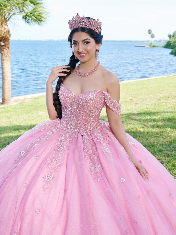 Beaded Off Shoulder Quinceanera Dress by Fiesta Gowns 56490