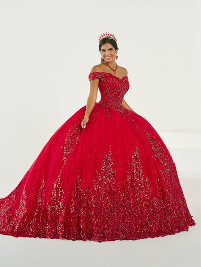 Beaded Off Shoulder Quinceanera Dress by Fiesta Gowns 56501