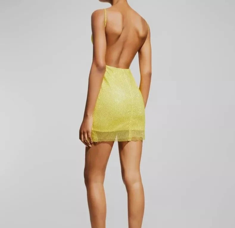 Beaded Short Backless Dress by Jovani 08530