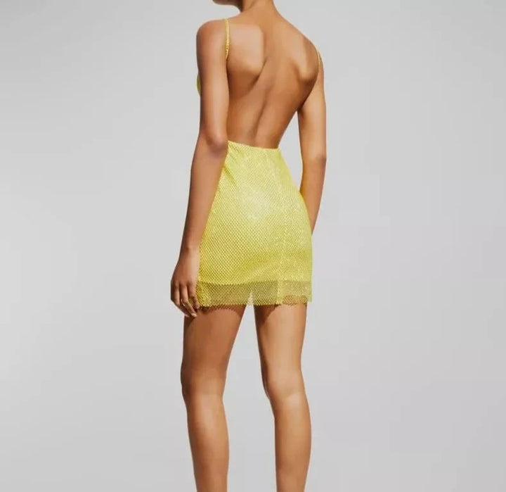 Beaded Short Backless Dress by Jovani 08530