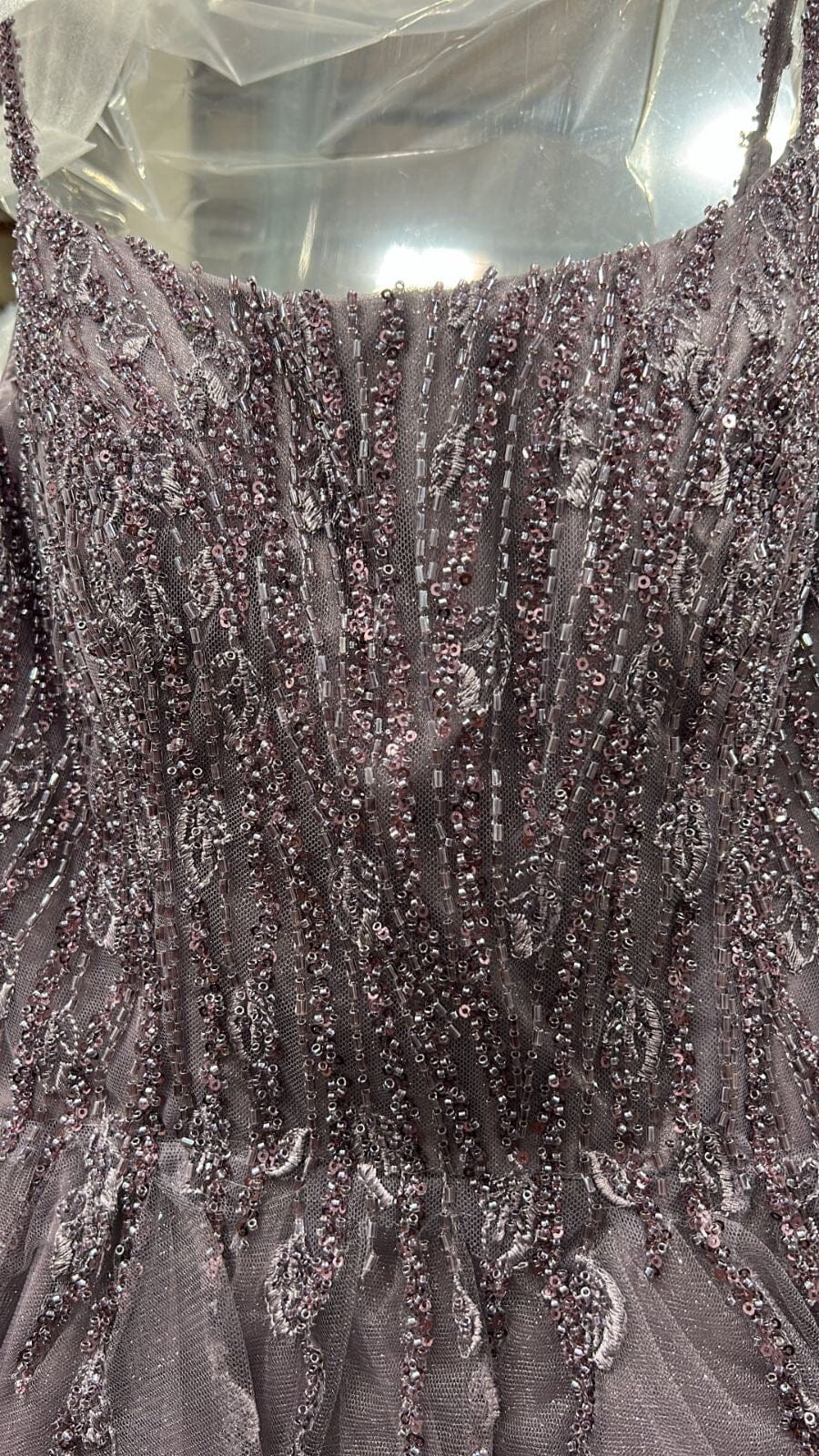 Beaded Short Sleeveless Glitter Dress by Ladivine CD0212