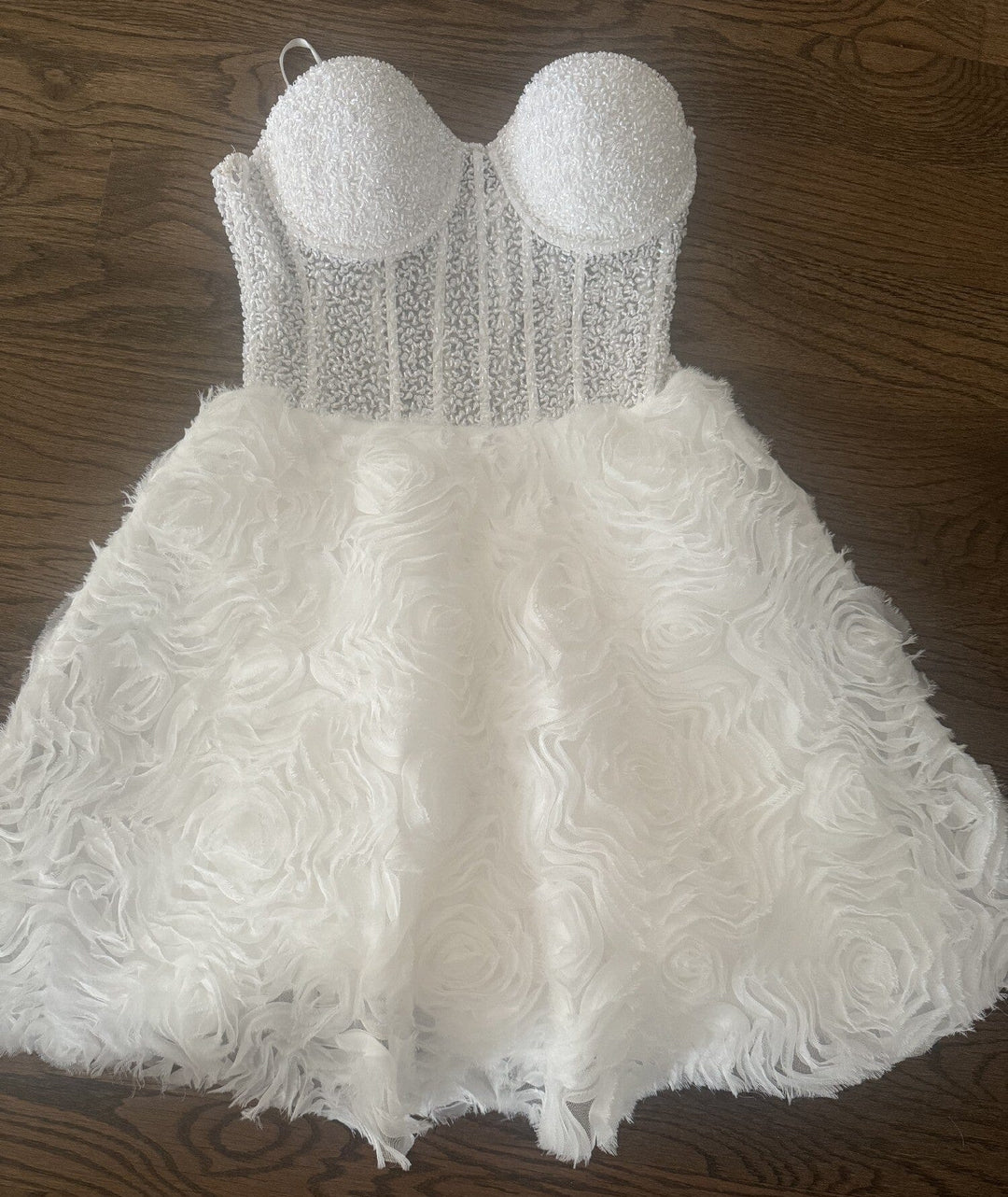 Beaded Short Strapless A-line Dress by Jovani 36578