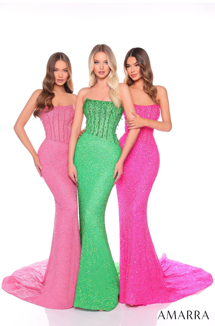 Beaded Strapless Mermaid Dress by Amarra 88110