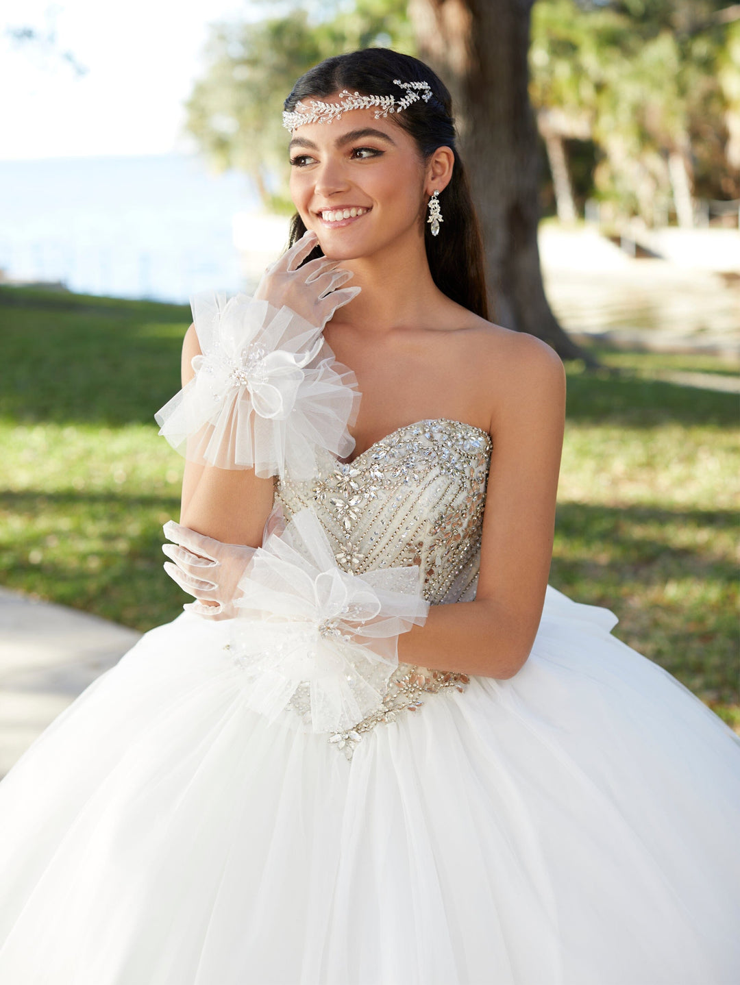Beaded Strapless Quinceanera Dress by Fiesta Gowns 56485