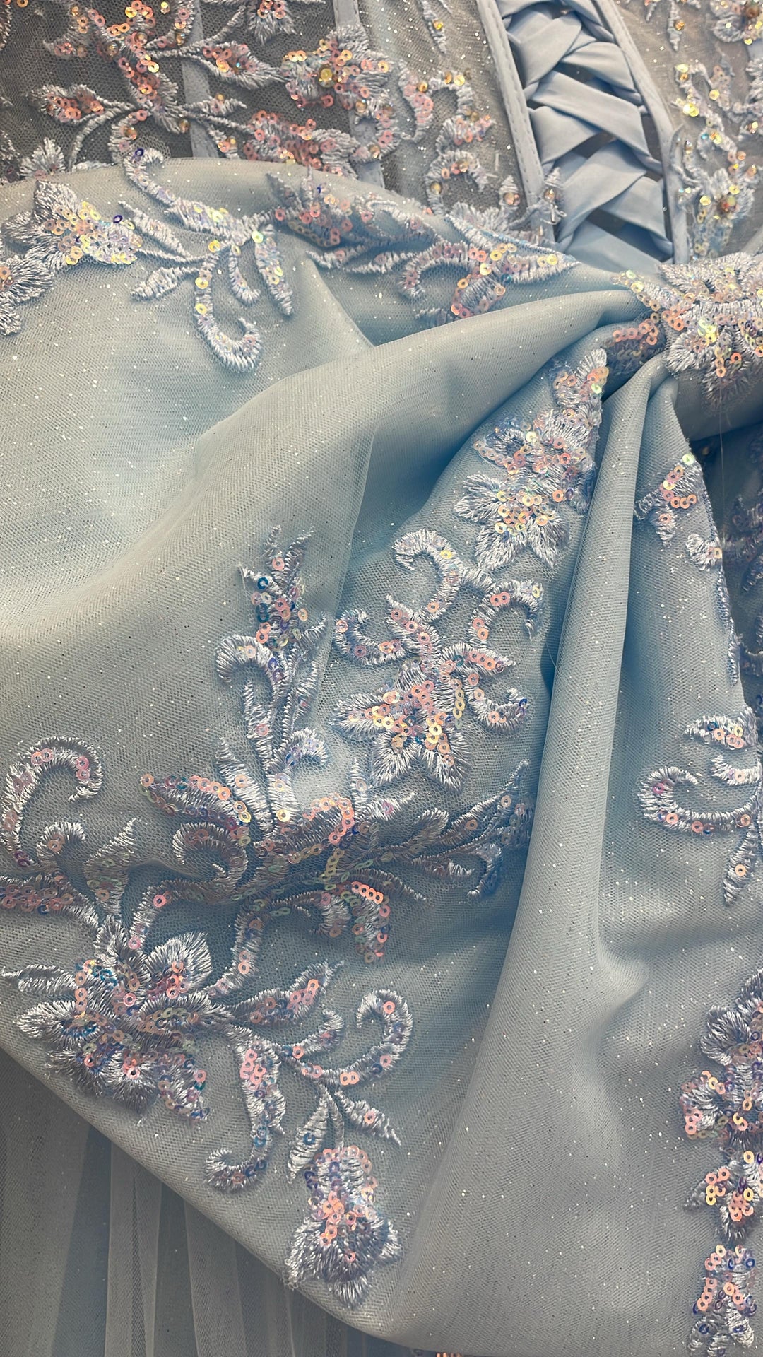 Off Shoulder Corset Ball Gown by Petite Adele PQ1060