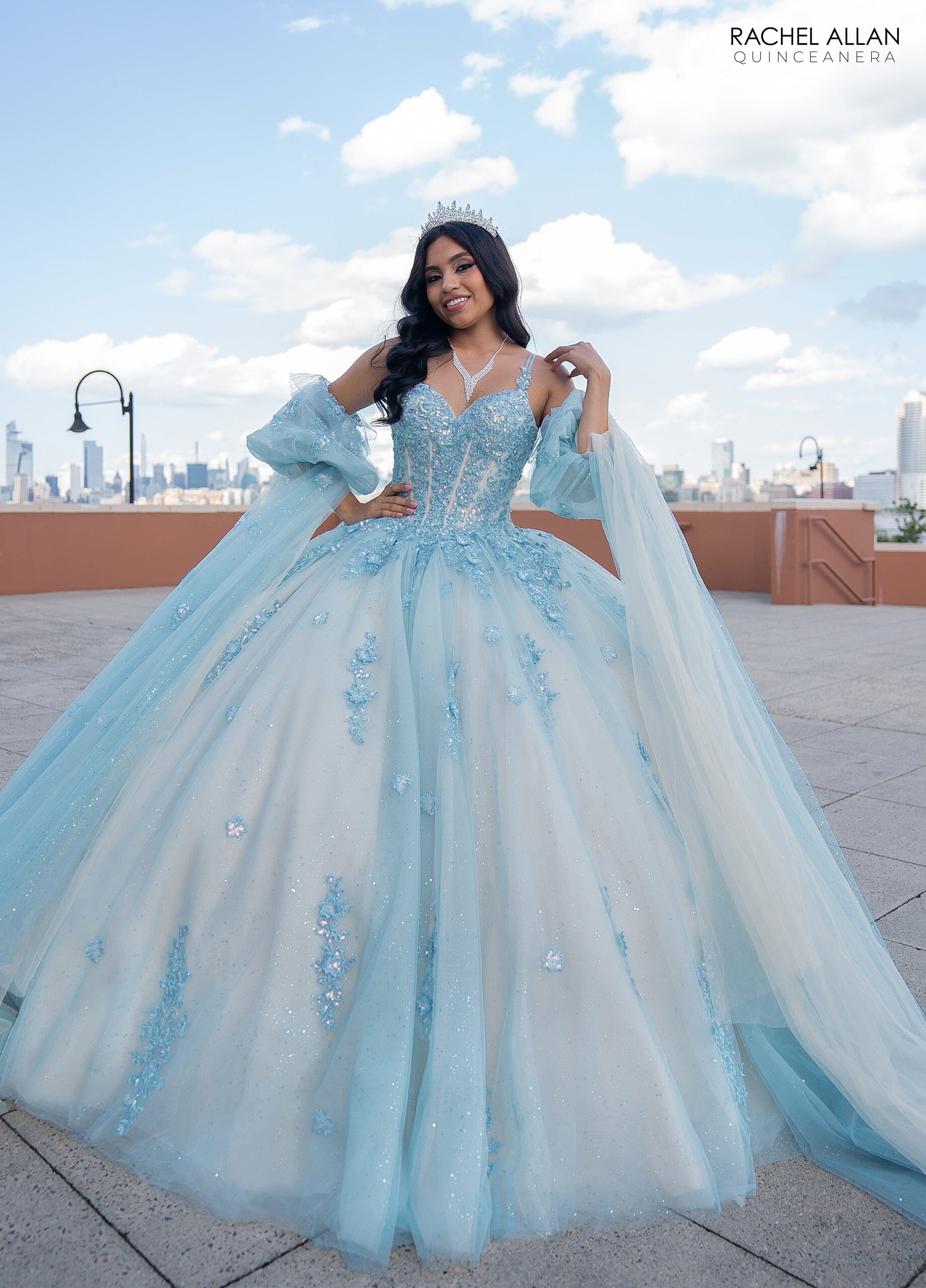 Cape Sleeve Quinceanera Dress by Rachel Allan RQ1133 – ABC Fashion