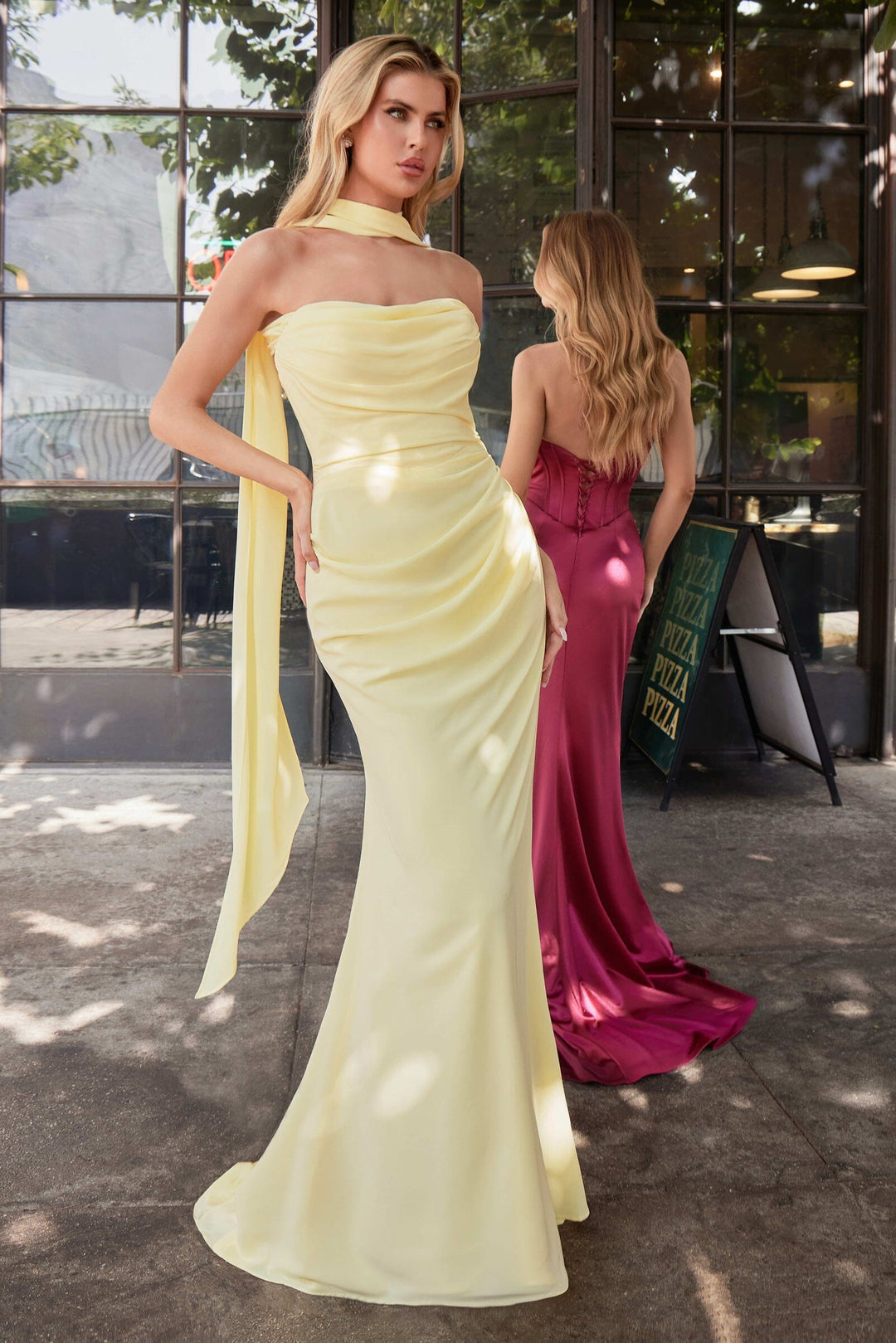 Chiffon Fitted Convertible Gown by Ladivine 7433 ABC Fashion Chiffon Fitted Convertible Gown by Ladivine 7433 ABC Fashion