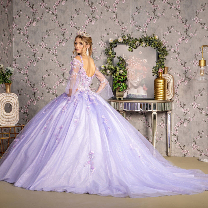 Cold Shoulder Bell Sleeve Ball Gown by GLS Gloria GL3484