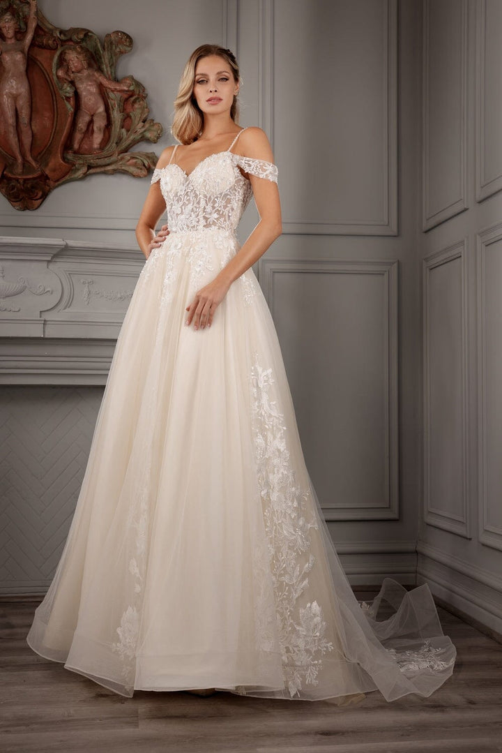 Cold Shoulder Corset Bridal Gown by Abby Lane 97170 - Outlet