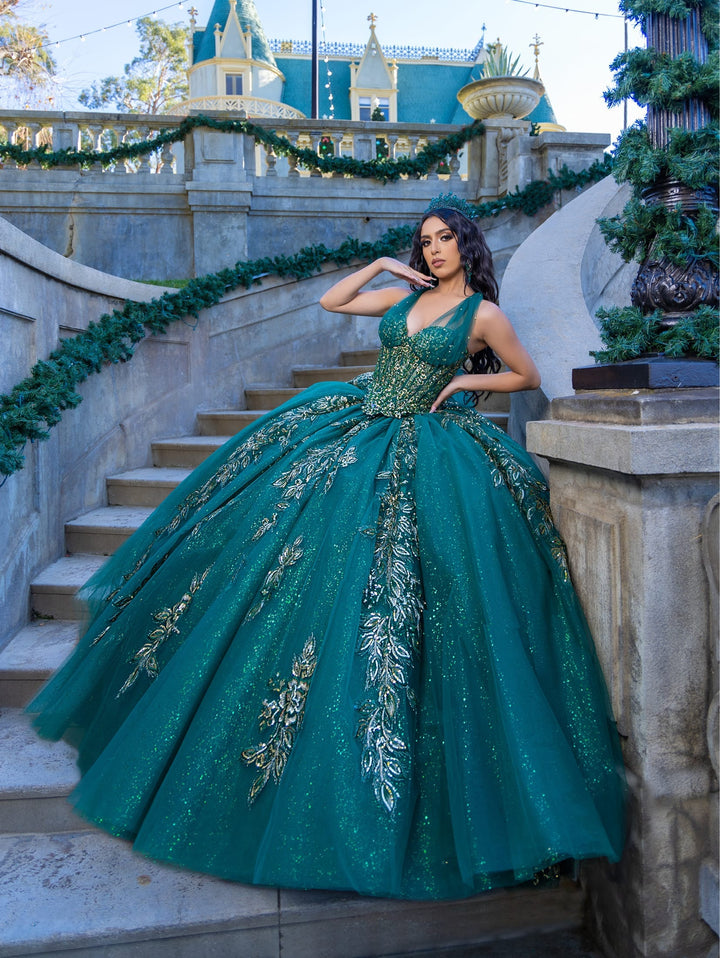 Convertible Ball Gown with Short Skirt by LizLuo Quince 26089 8 / Hunter
