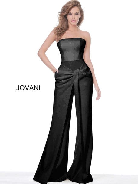 Crepe Strapless Jumpsuit by Jovani 03828