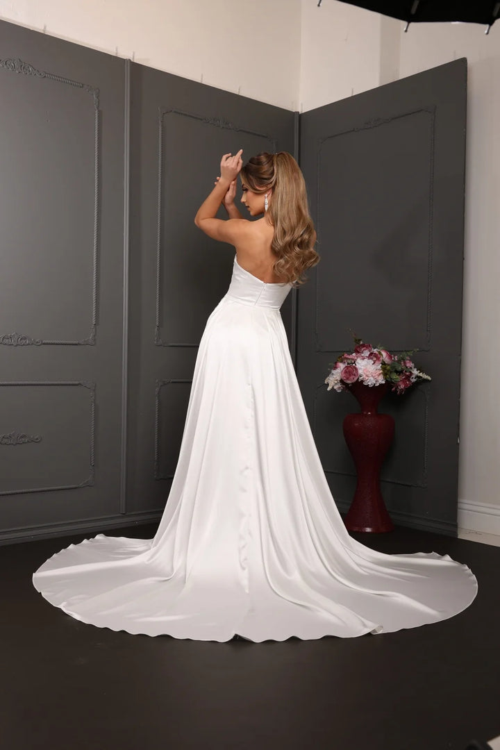 Strapless Overskirt Bridal Gown by May Queen RQ8238