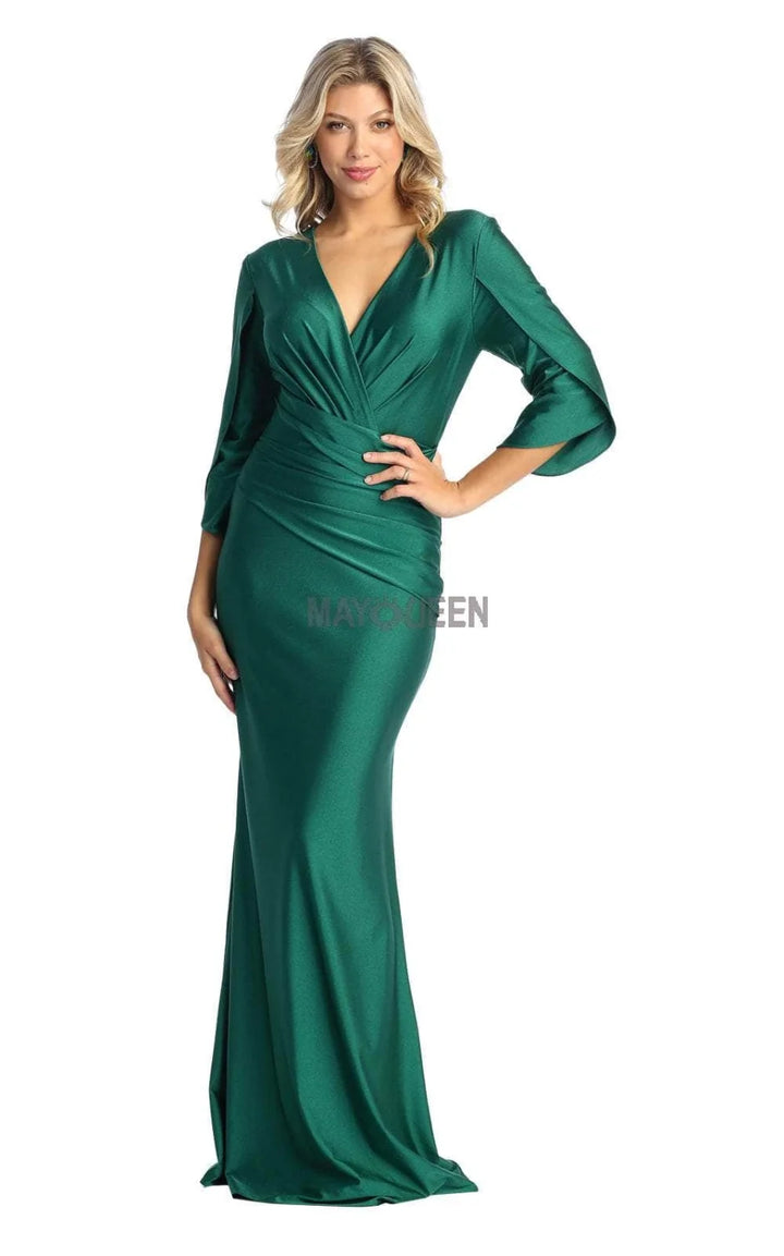 Fitted Tulip 3/4 Sleeve Gown by May Queen MQ1831