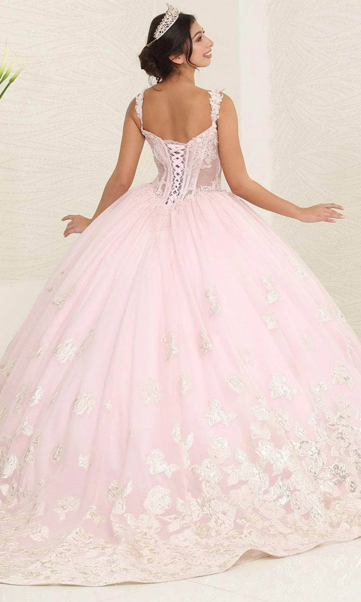 Applique Sleeveless Ball Gown by May Queen LK256