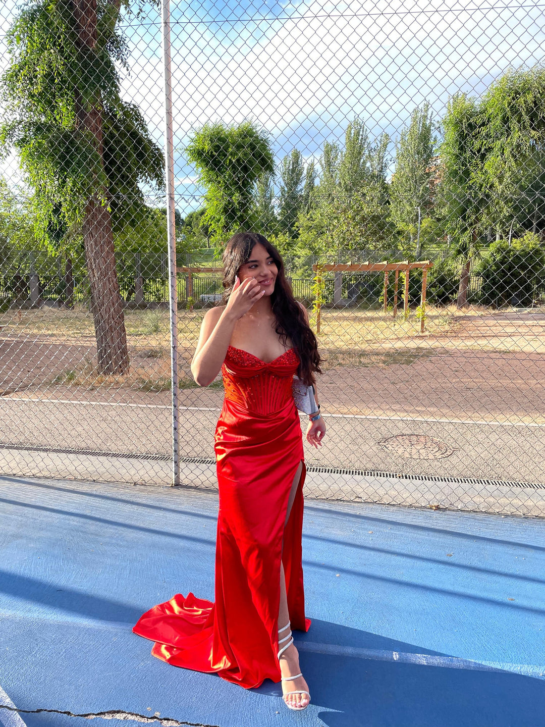 beaded-corset strapless long prom dress cd295 CD CD295