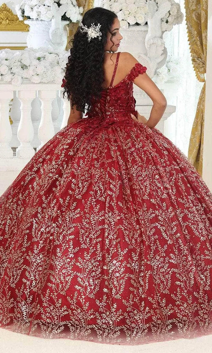 Cold Shoulder Cape Ball Gown by May Queen LK204