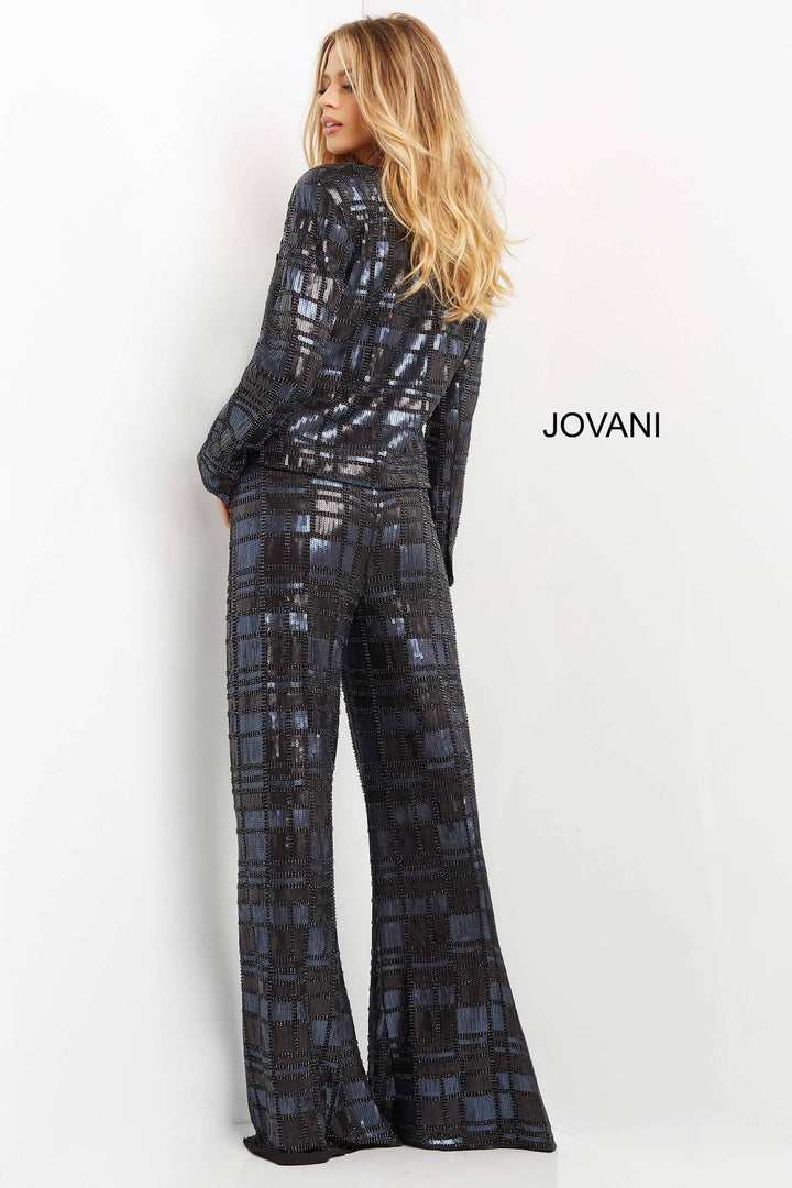 Embellished Long Sleeve Pant Suit by Jovani 07166