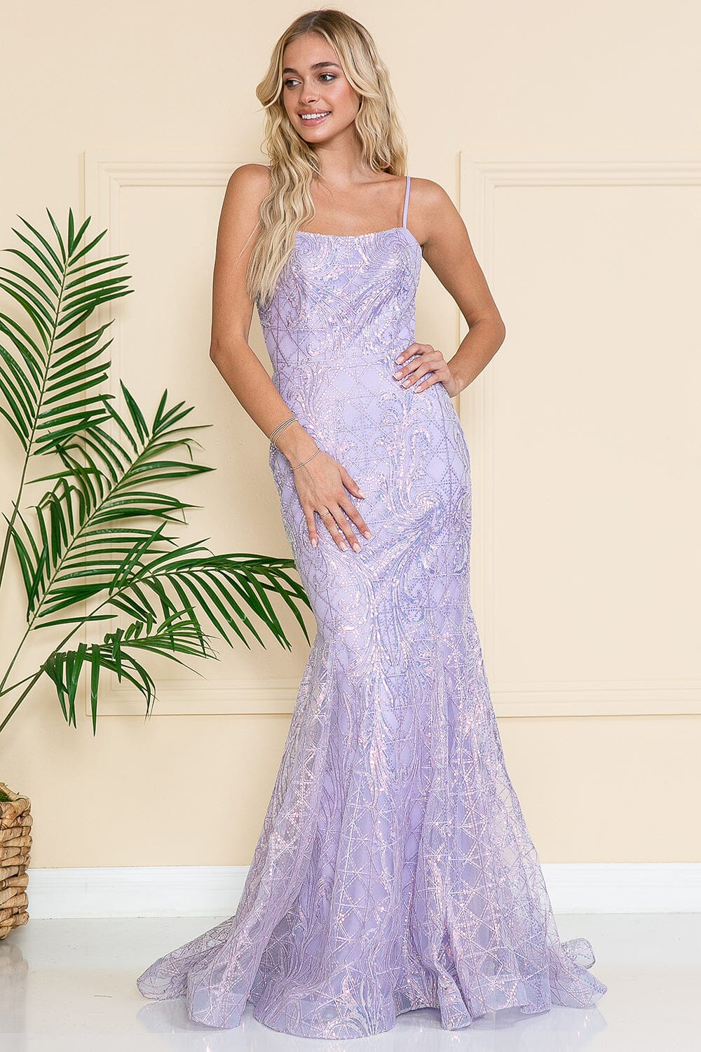 Embellished Sleeveless Mermaid Dress by Amelia Couture 6116