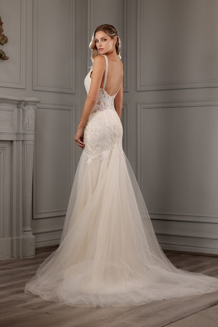 Embroidered Mermaid Bridal Gown by Abby Lane 97155