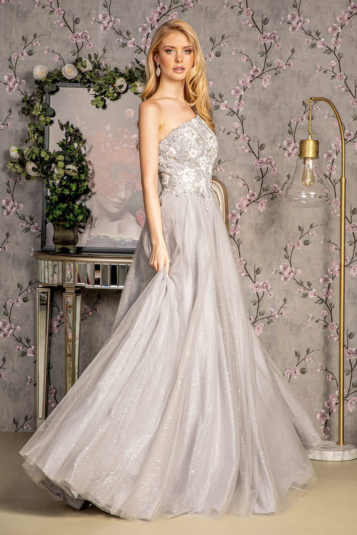 Embroidered One Shoulder A-line Gown by GLS Gloria GL3384