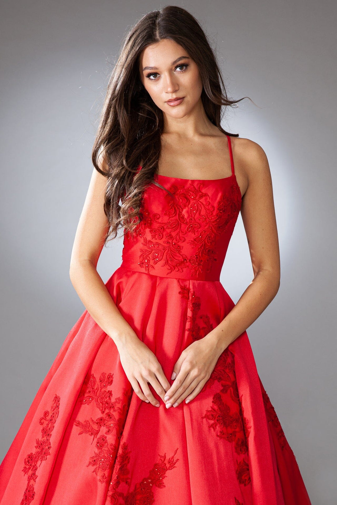 Embroidered Sleeveless Ball Gown by Amelia Couture SU074