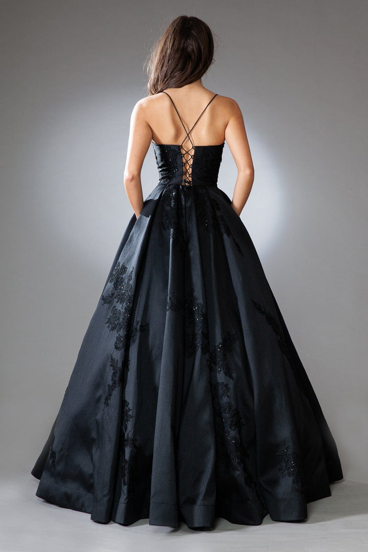 Embroidered Sleeveless Ball Gown by Amelia Couture SU074