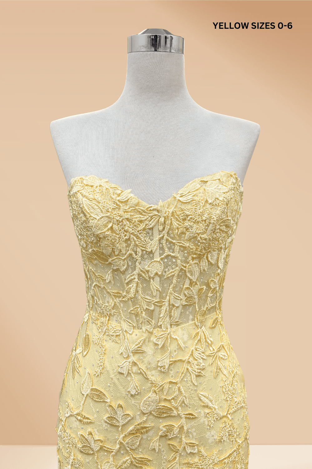 Embroidered Strapless Mermaid Dress by Amelia Couture 7024