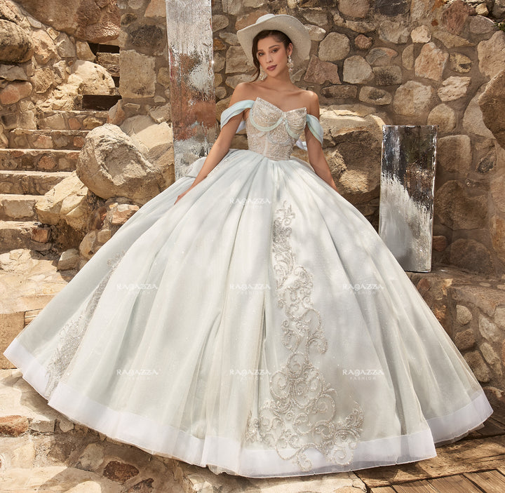 Off Shoulder Quinceanera Dress by Ragazza EV86-686