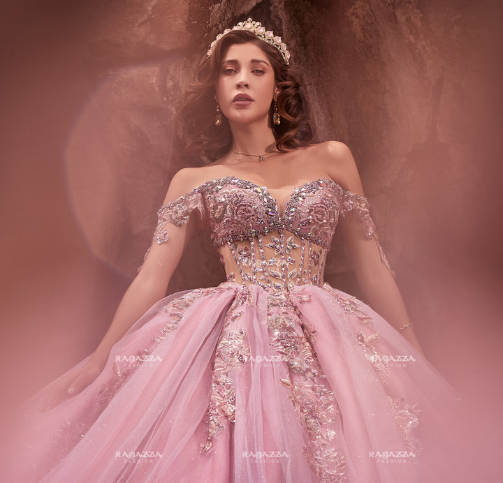 Off Shoulder Quinceanera Dress by Ragazza EV90-690