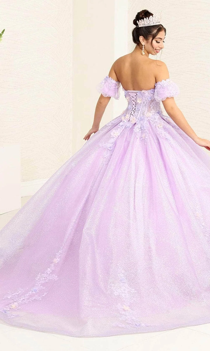 Applique Strapless Ball Gown by May Queen LK245