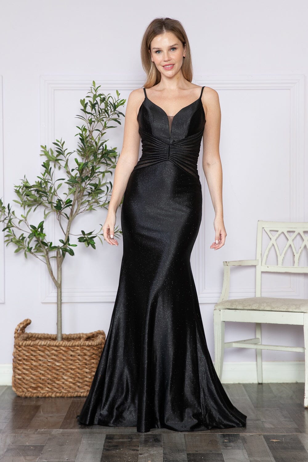 glitter jersey dress RAYA GLITTER JERSEY DRESS IN BLACK