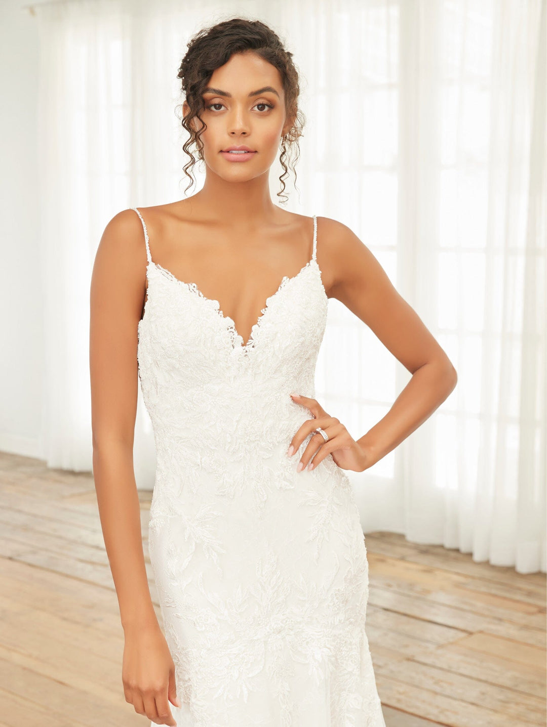 Fitted Lace Sleeveless Bridal Gown by Adrianna Papell 31246