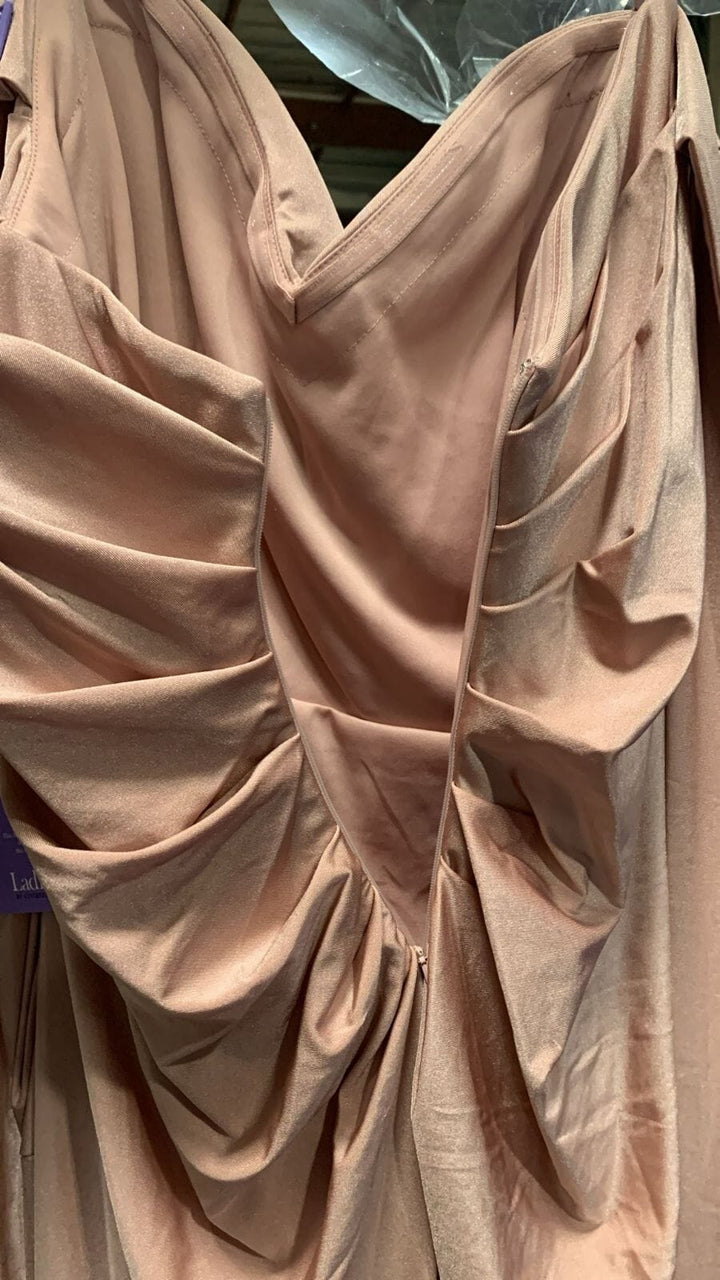 Fitted Off Shoulder Gown by Cinderella Divine CD943