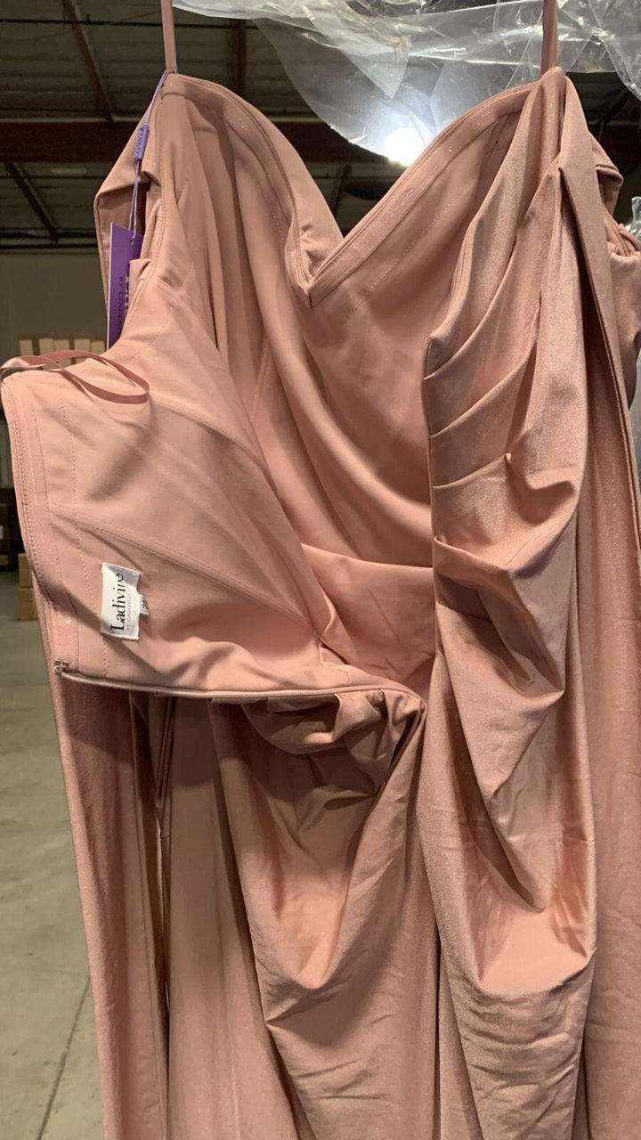 Fitted Off Shoulder Gown by Cinderella Divine CD943