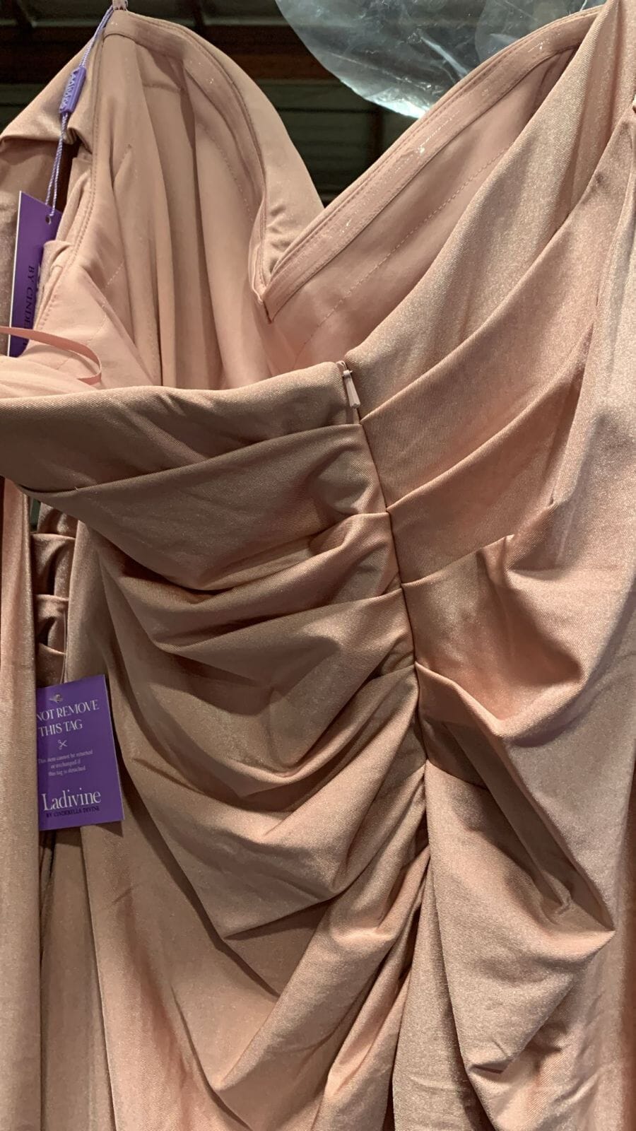 Fitted Off Shoulder Gown by Cinderella Divine CD943