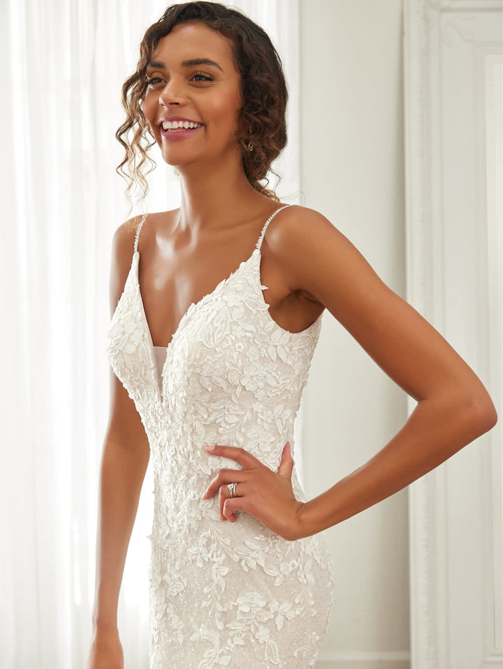 Fitted Sleeveless Lace Bridal Gown by Adrianna Papell 31228