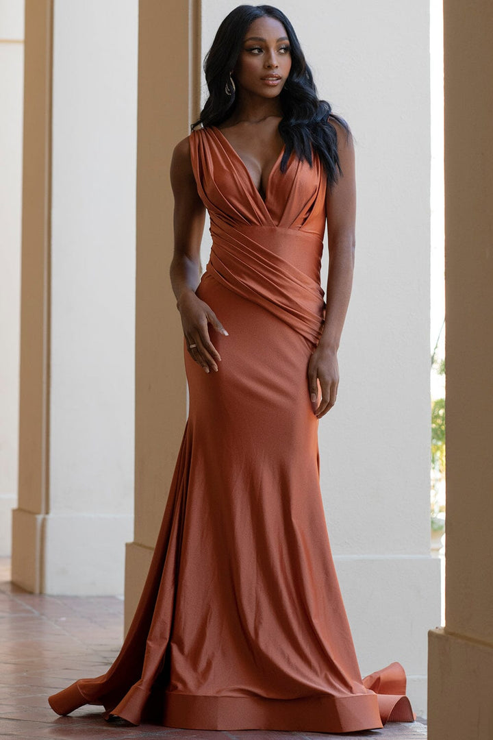 Fitted Sleeveless Lycra Gown by Amelia Couture 370
