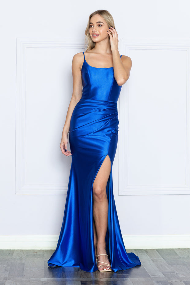 Fitted Sleeveless Slit Gown by Poly USA 9250