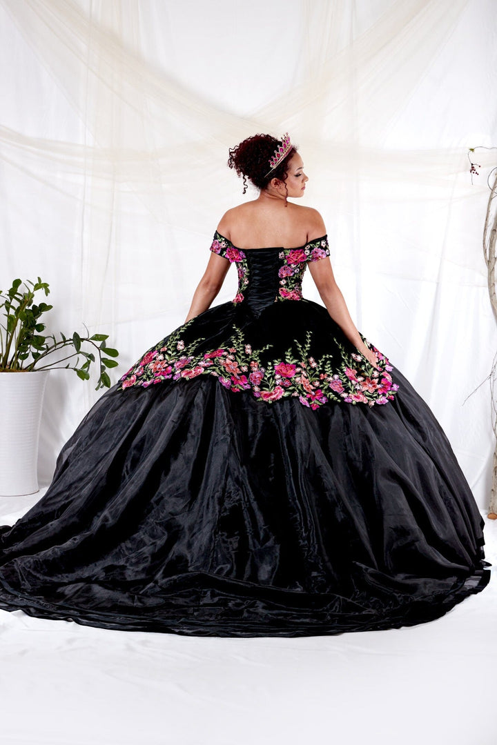 Floral Charro Off Shoulder Ball Gown by Calla SCL-30016