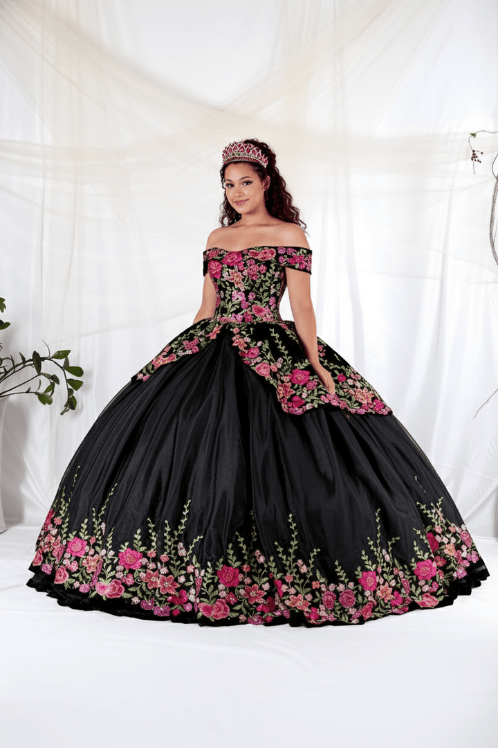 Floral Charro Off Shoulder Ball Gown by Calla SCL-30016
