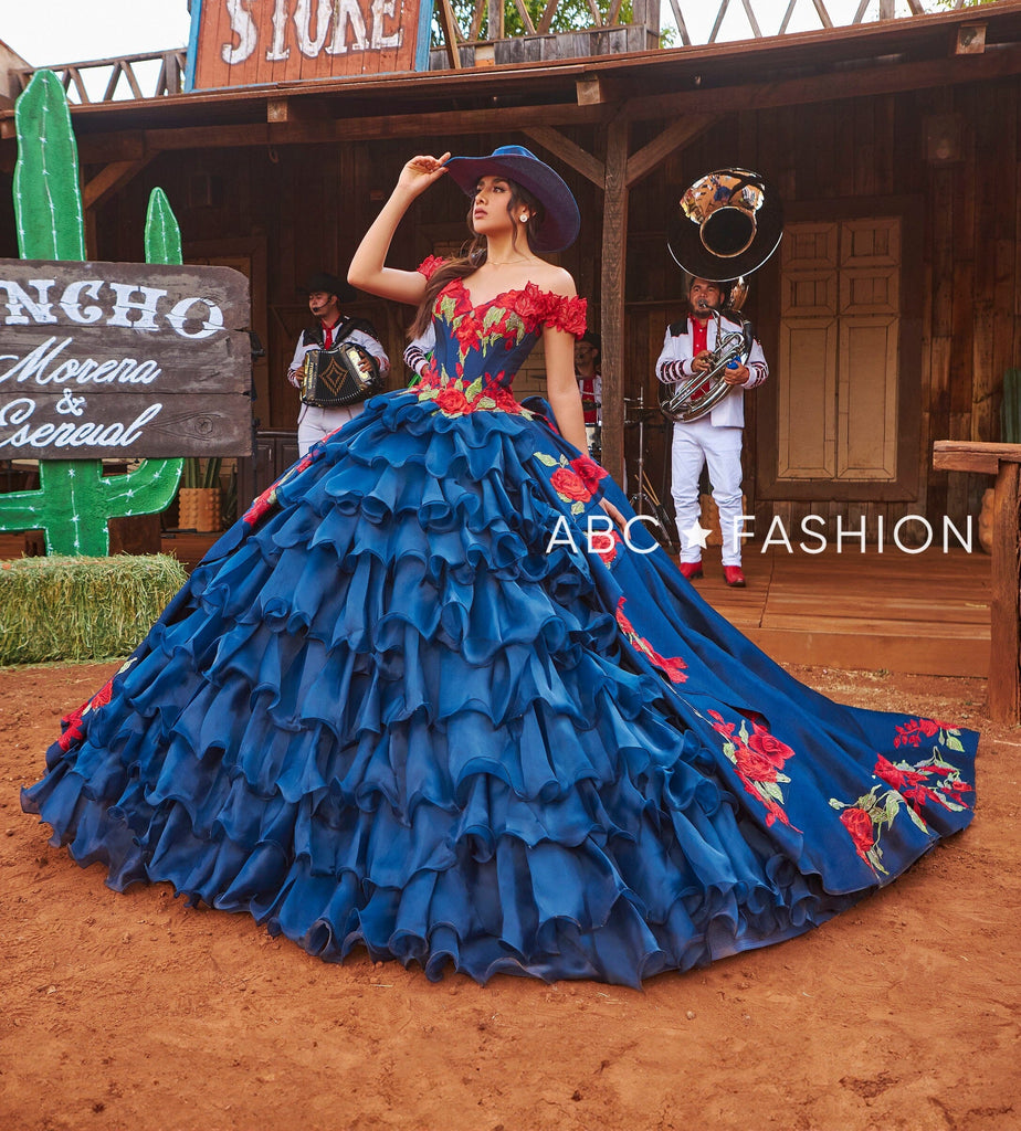 Floral Charro Quinceanera Dress by Ragazza MV54-154 – ABC Fashion