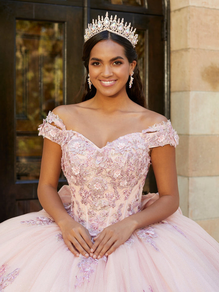 Floral Off Shoulder Quinceanera Dress by House of Wu 26061