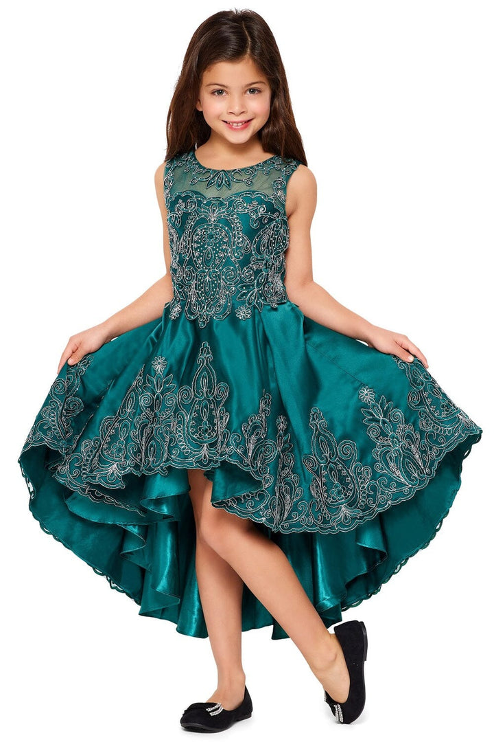 Girls 3 Piece Satin Gown by Cinderella Couture 8018