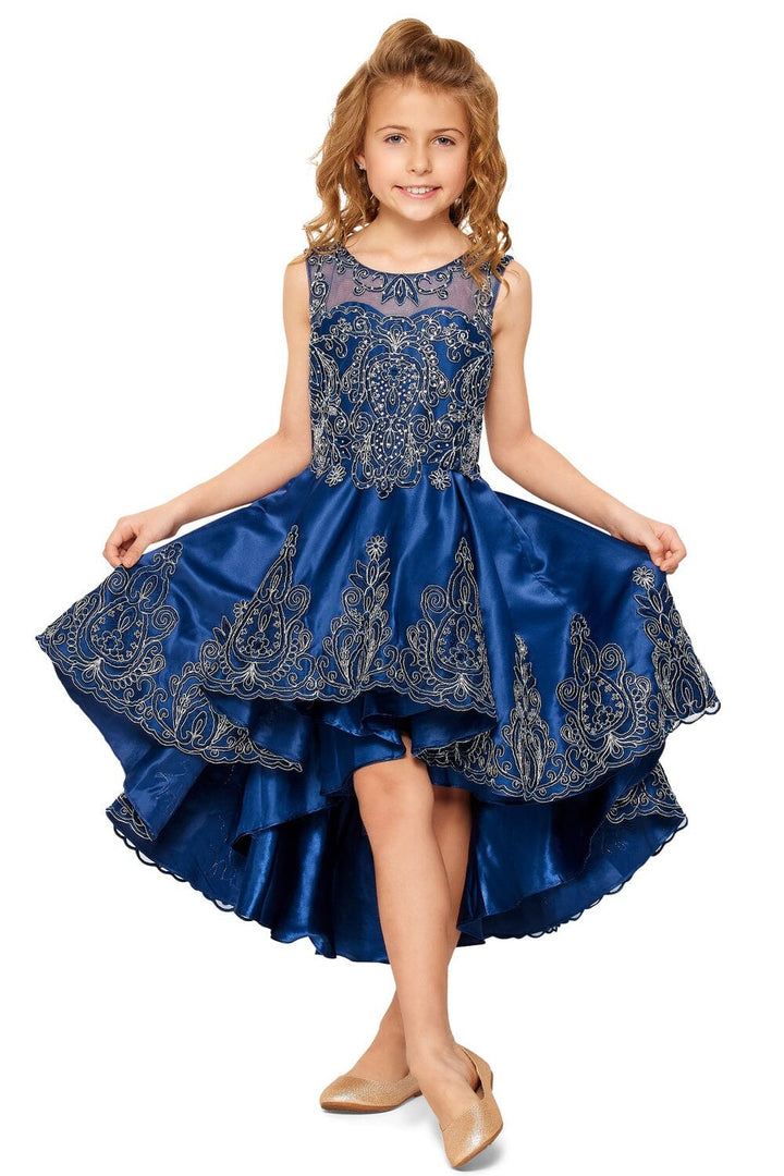 Girls 3 Piece Satin Gown by Cinderella Couture 8018