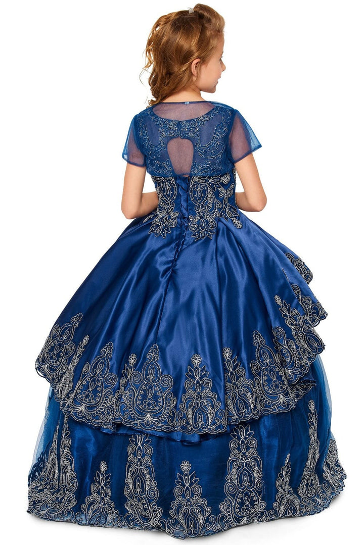 Girls 3 Piece Satin Gown by Cinderella Couture 8018