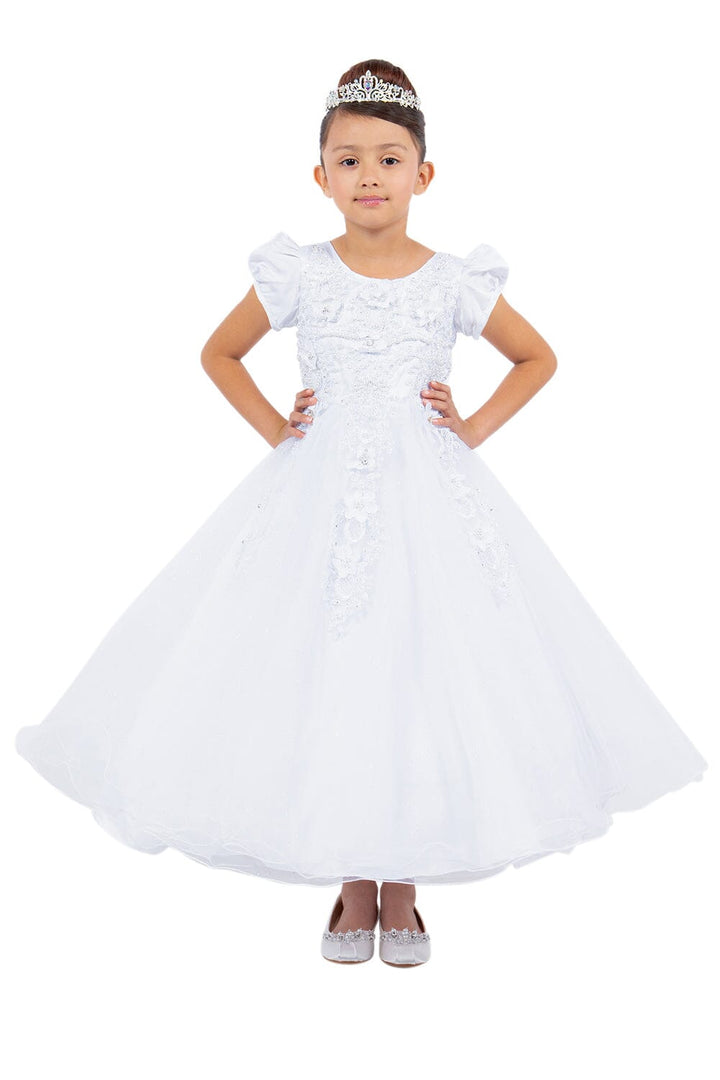 Girls 3D Applique Short Sleeve Dress by Cinderella Couture 2012