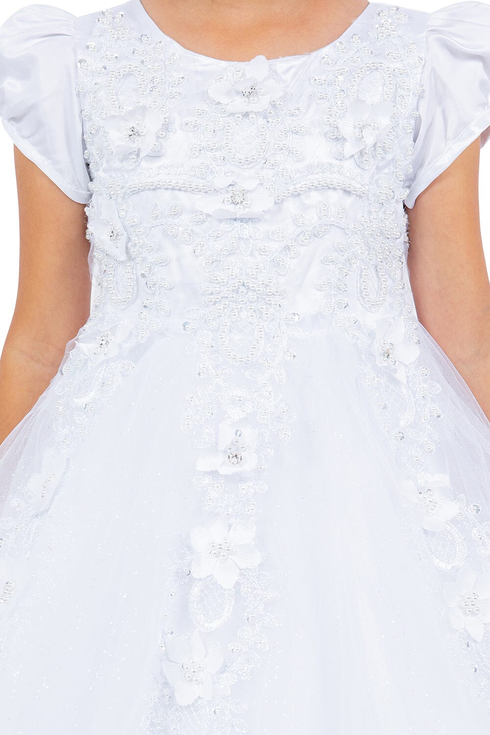 Girls 3D Applique Short Sleeve Dress by Cinderella Couture 2012